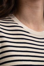Tzimi T-Shirt Donna - Linen/Navy Tzimi T-Shirt Donna - Linen/Navy