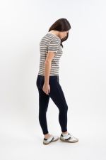 Tzimi T-Shirt Donna - Linen/Navy Tzimi T-Shirt Donna - Linen/Navy