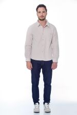 Shavi Chemise Velours Homme - Ivoire (Ivory) Shavi Chemise Velours Homme - Ivoire (Ivory)
