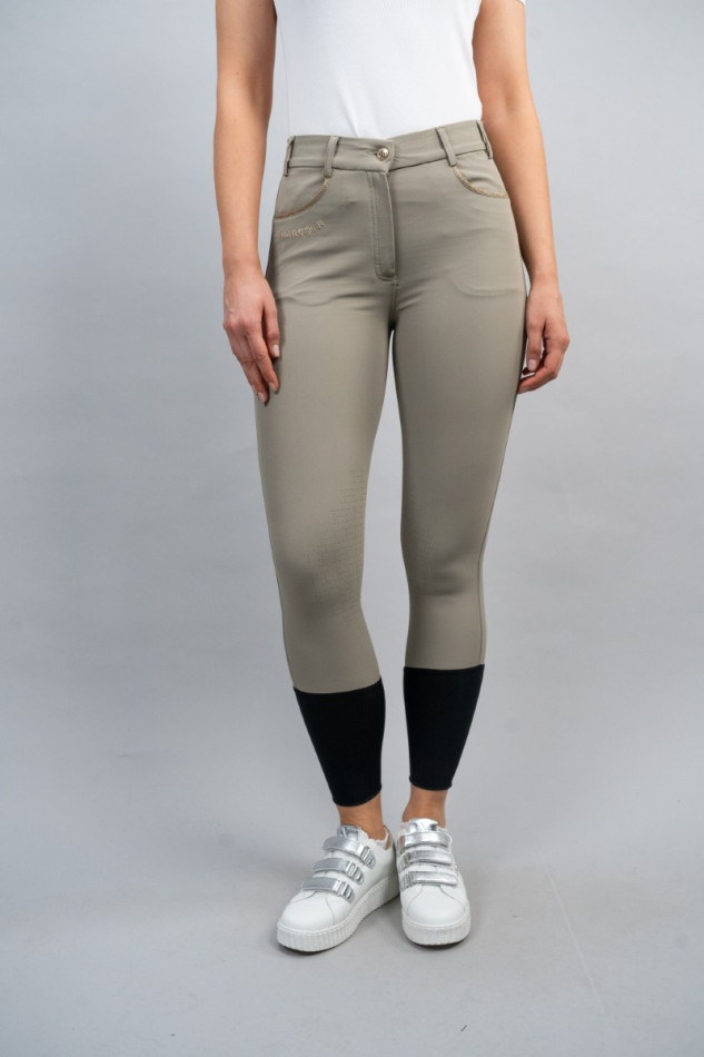Jaltika Fix System Grip Riding Pants - Beige/Light Gold