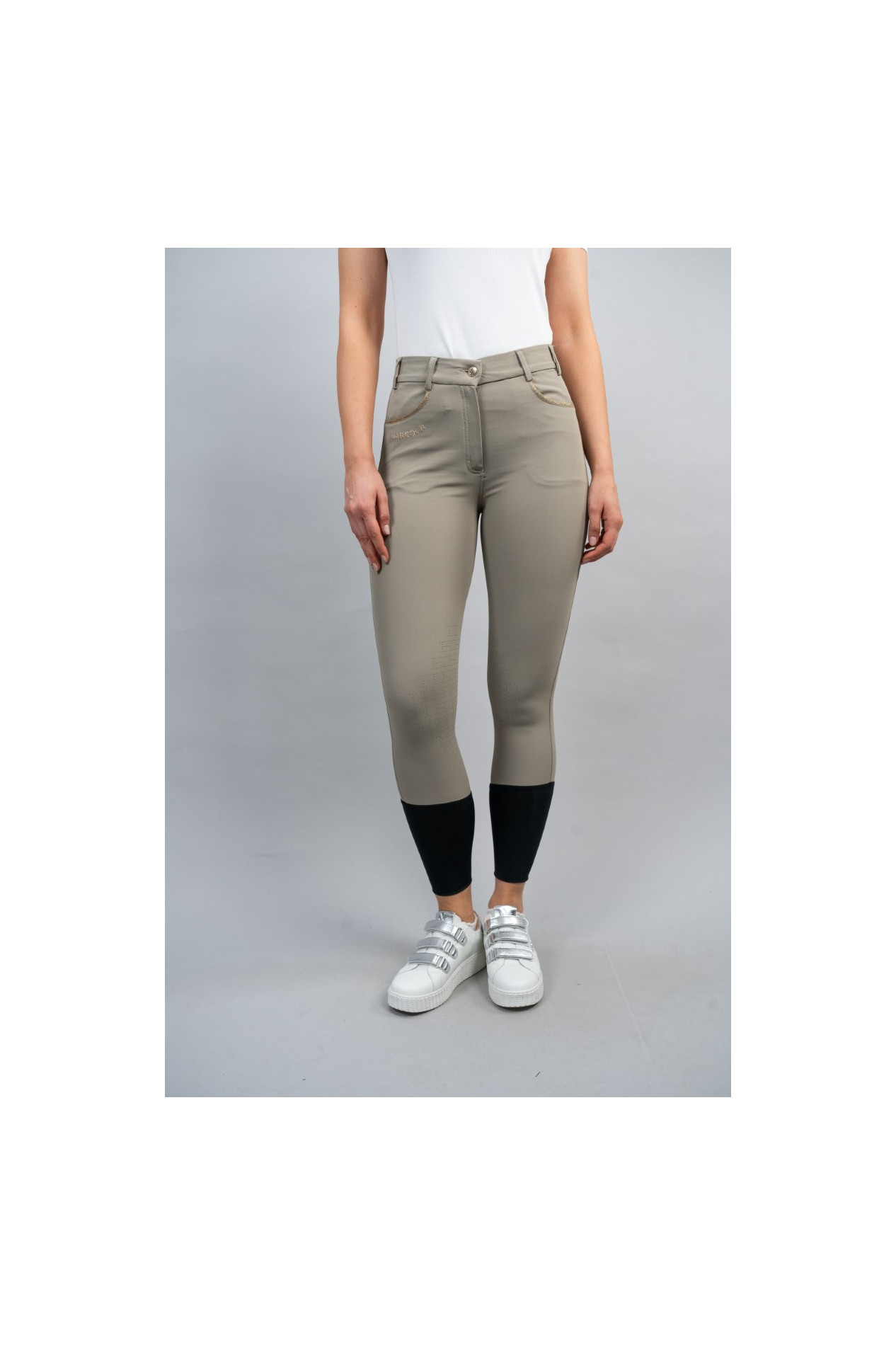 Pantalon D'Équitation Ovation Fille Taille 10 - Beige - Mélange Polyester/Viscose - Très Bon État