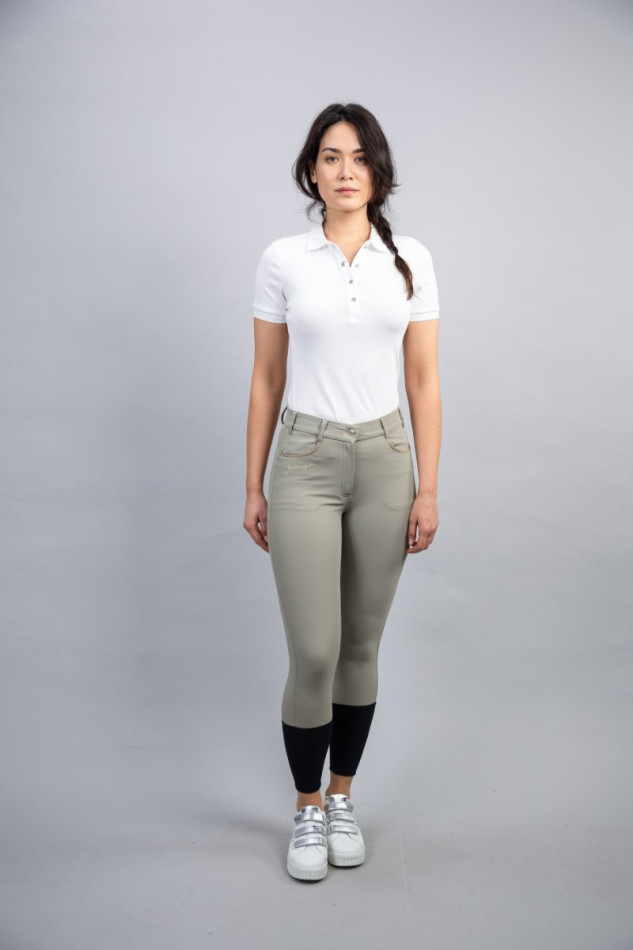 Jaltika Fix System Grip Riding Pants - Beige/Light Gold