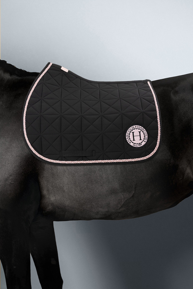 Suze Saddle Pad - Black/Pink