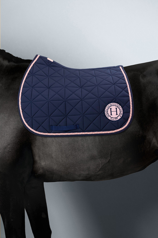 Suze Saddle Pad - Navy/Pink