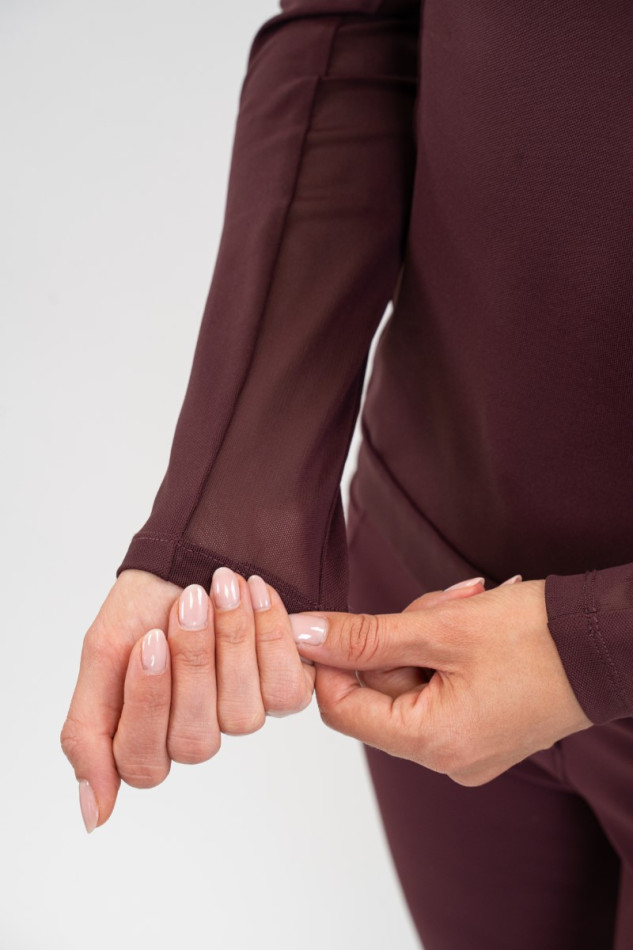 Tess Technical Polo - Aubergine
