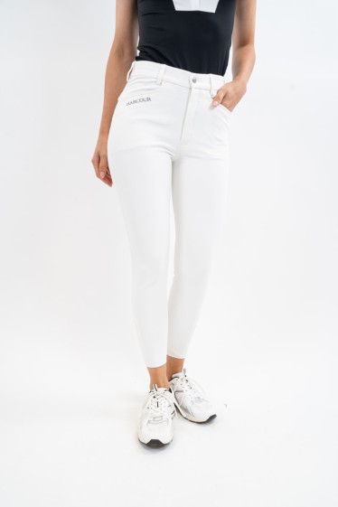 Pantalones de montar Costaso Fix system grip - Blanco