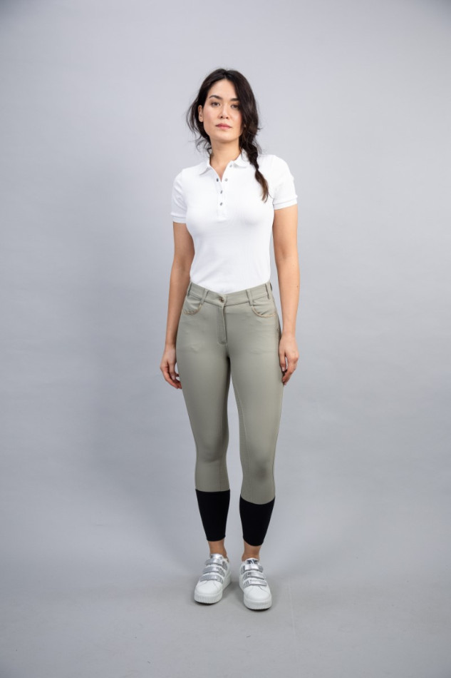 Boogie Women's Full Seat Riding Pants Rider - Beige/Light Gold