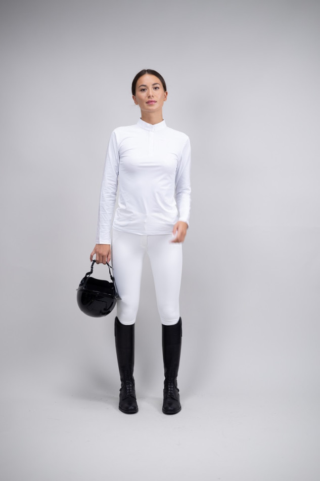 Pannie Polo de concurso ML Mulher Rider - Branco (White)