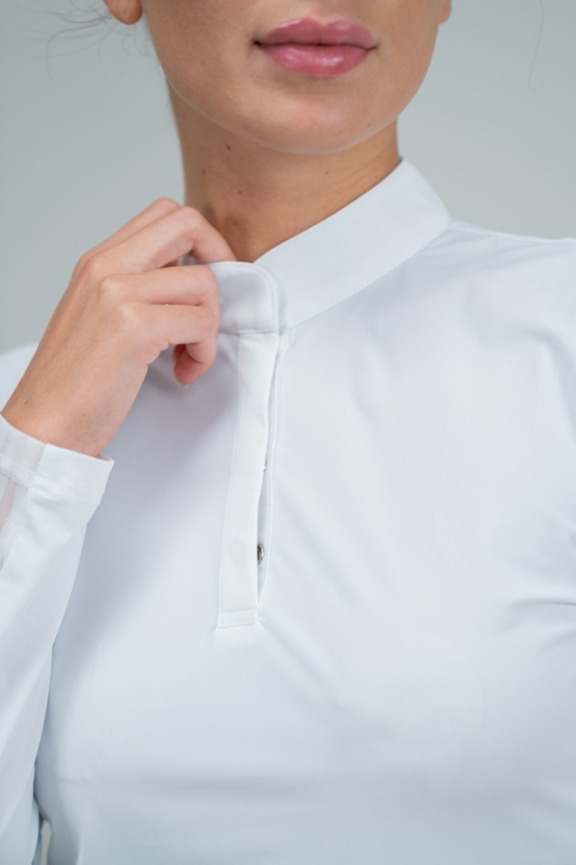 Pannie Polo de concurso ML Mulher Rider - Branco (White)