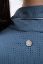 Breezi Women's Long Sleeve Polo - Steel Blue Breezi Women's Long Sleeve Polo - Steel Blue