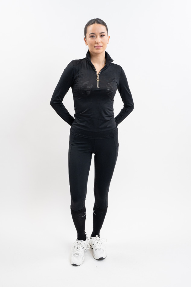Breezi Polo ML Donna - Nero (Black)
