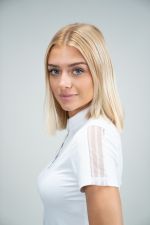 Prystie Women's Show Polo SS Rider - White Prystie Women's Show Polo SS Rider - White