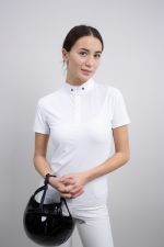 Pirma Women's Technical Polo SS Rider - White Pirma Women's Technical Polo SS Rider - White