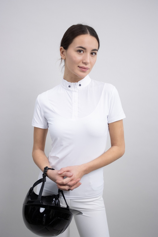 Pirma Women's Technical Polo SS Rider - White