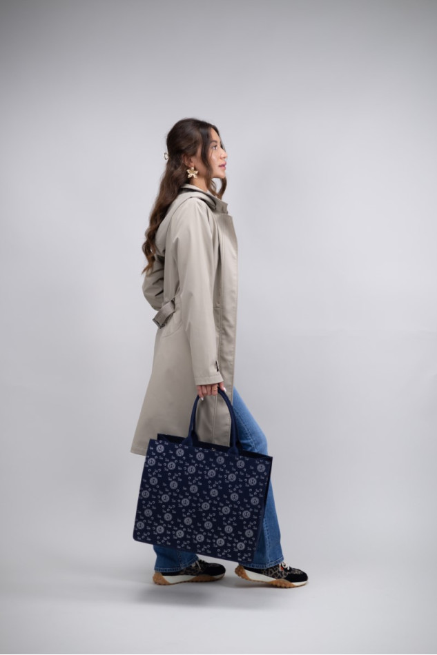 Tweeta Long Trench Coat - Beige