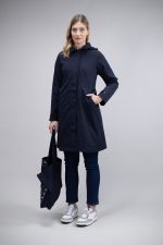 Tweeta Long Trench Coat - Navy Tweeta Long Trench Coat - Navy