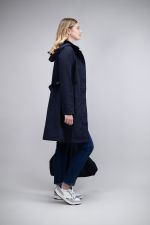 Tweeta Long Trench Coat - Navy Tweeta Long Trench Coat - Navy