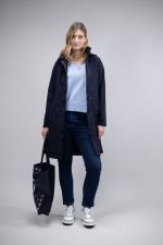 Tweeta Long Trench Coat - Navy Tweeta Long Trench Coat - Navy