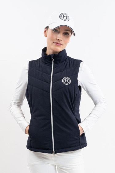 Pola Sleeveless Jacket - Navy/White