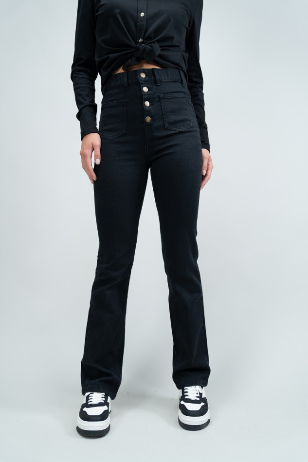 Juvo Flare Jeans - Black