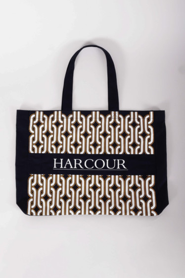 Bertille Tote Bag - Navy/Golden Yellow