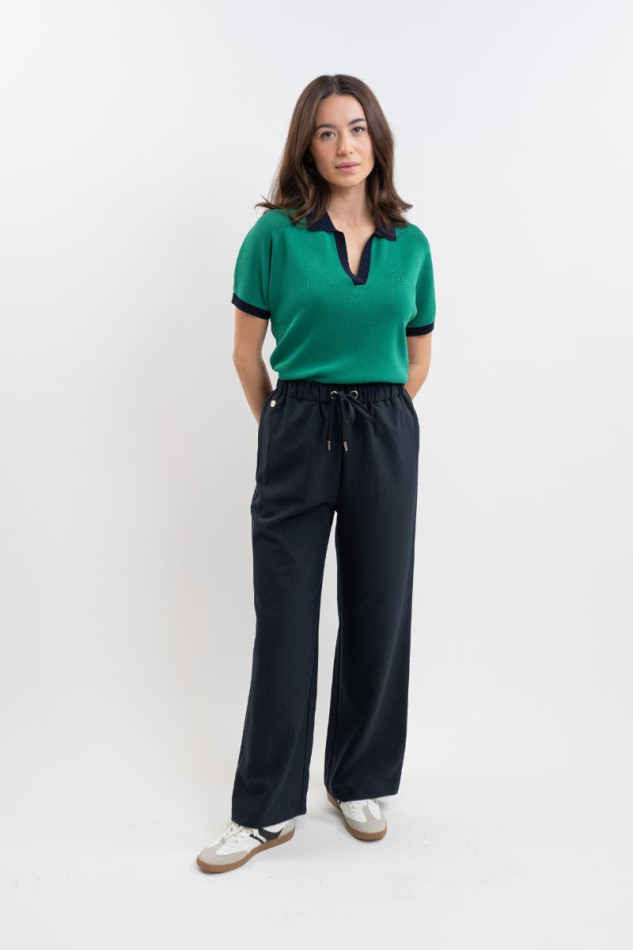 Paisley Pantalon - Marine