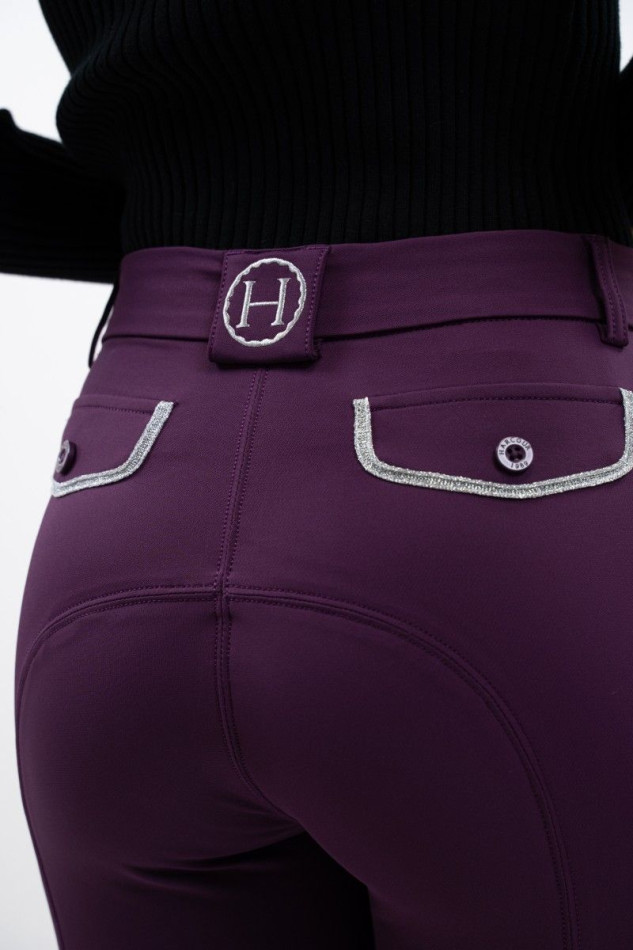 Jaipur Pantaloni in pile da equitazione - Fico