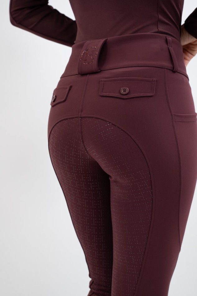 Ludivine Pantalon &eacute;quitation - Aubergine