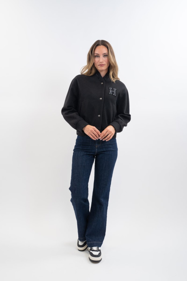 Antonela Bomber Mujer - Noir (Black)