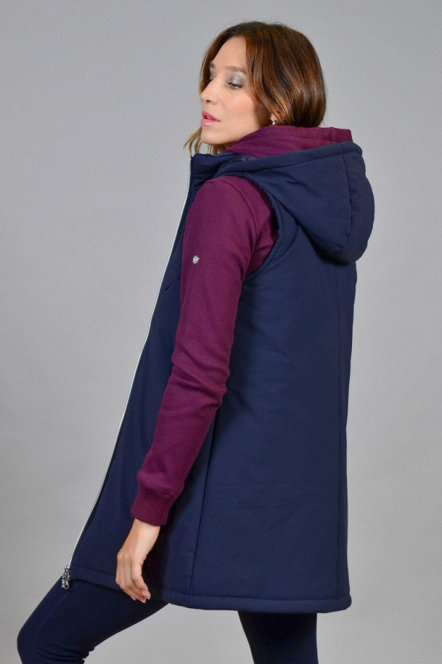 Booster Long sleeveless vest - Navy