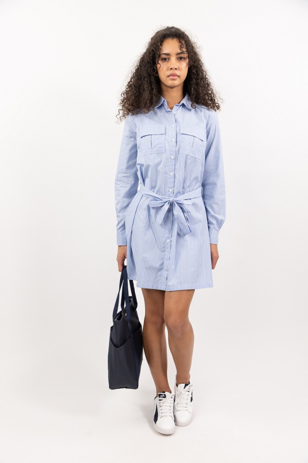 Daria Robe Femme Casual - Blue/White