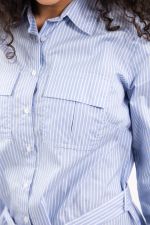 Daria Women's Casual Dress - Blue/White Daria Women's Casual Dress - Blue/White