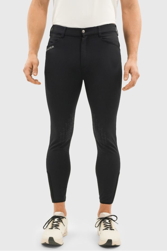 Barmino Men's Riding Pants - Black (Black)