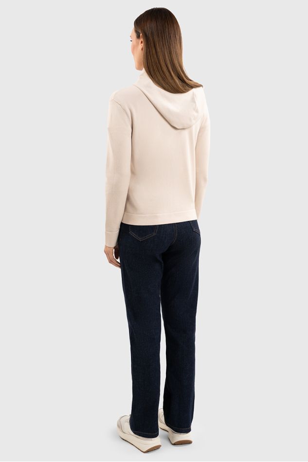 Amelie Felpa zippata in maglia - Coquillage Amelie Felpa zippata in maglia - Coquillage