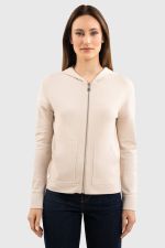 Amelie Sweat com fecho de correr em malha - Concha Amelie Sweat com fecho de correr em malha - Concha