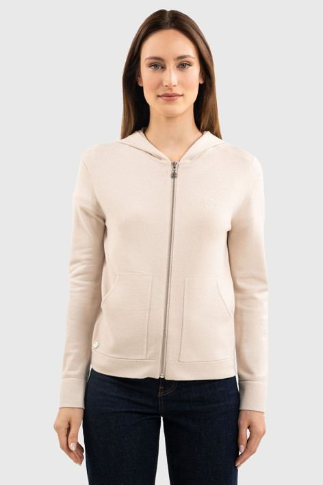 Amelie Felpa zippata in maglia - Coquillage