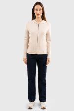 Amelie Felpa zippata in maglia - Coquillage Amelie Felpa zippata in maglia - Coquillage