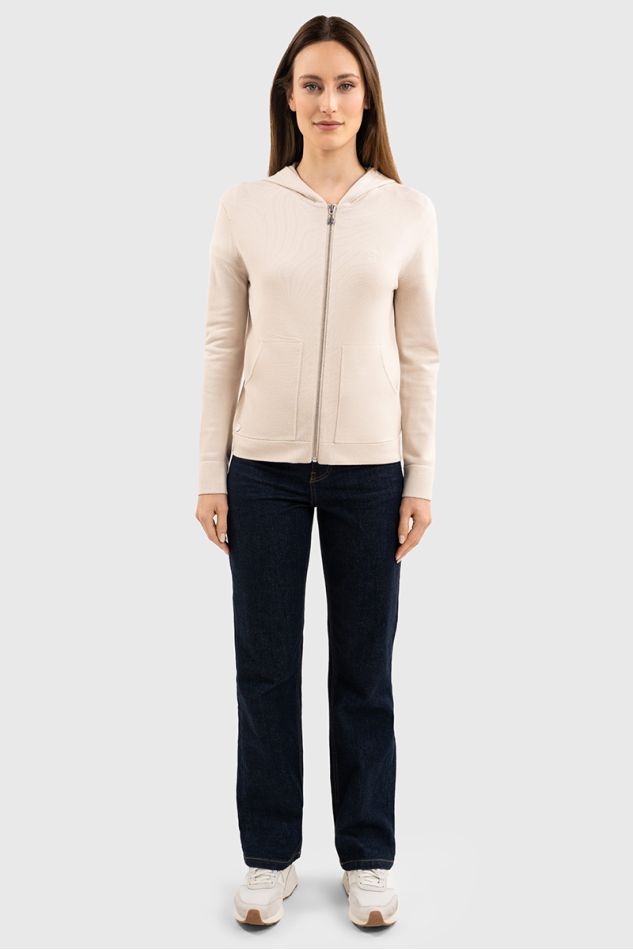 Amelie Felpa zippata in maglia - Coquillage Amelie Felpa zippata in maglia - Coquillage