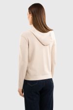 Amelie Sweat com fecho de correr em malha - Concha Amelie Sweat com fecho de correr em malha - Concha