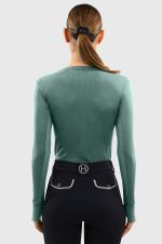 Bluvea Langarm-T-Shirt – Entenblau Bluvea Langarm-T-Shirt – Entenblau