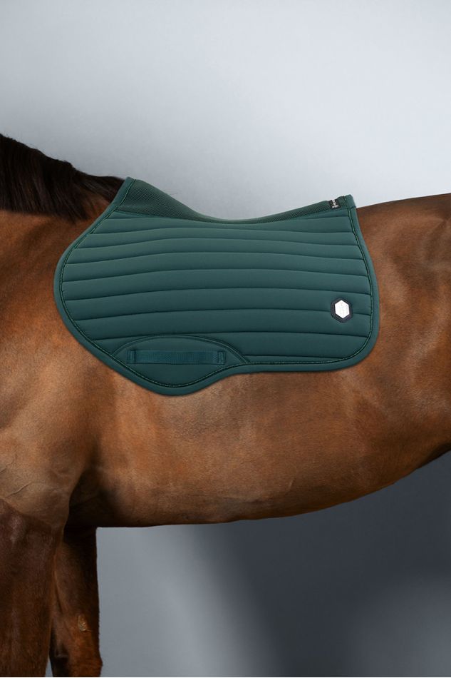 Donatello Latex Shock-Absorbing Saddle Pad - Jungle (Jungle green)