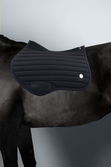 Donatello Latex Shock-Absorbing Saddle Pad - Black (Black)/Black