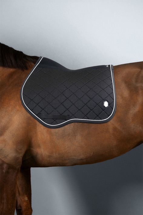 Dynamix zadeldek Mesh velours 3D - Zwart (Black)/Black