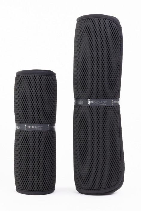 Pilmi 4er-Set Unterbandagen 3D-Mesh-Velours – Schwarz (Black)