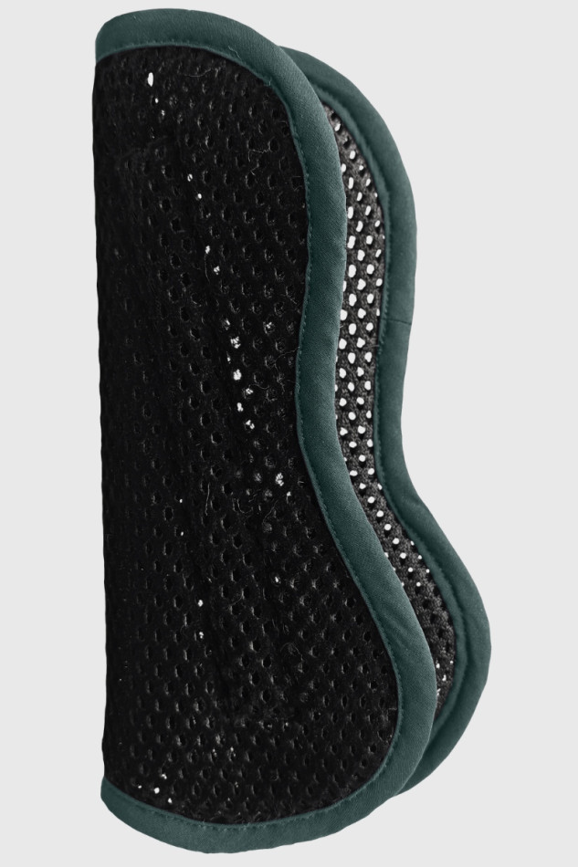 Kalou Forras das prote&ccedil;&otilde;es encaixadas em 3D mesh veludo - Noir(Black)/Jungle Green