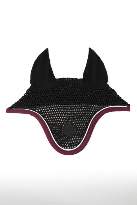 Dynax Horse Fly Veil - Noir(Black)/Burgundy