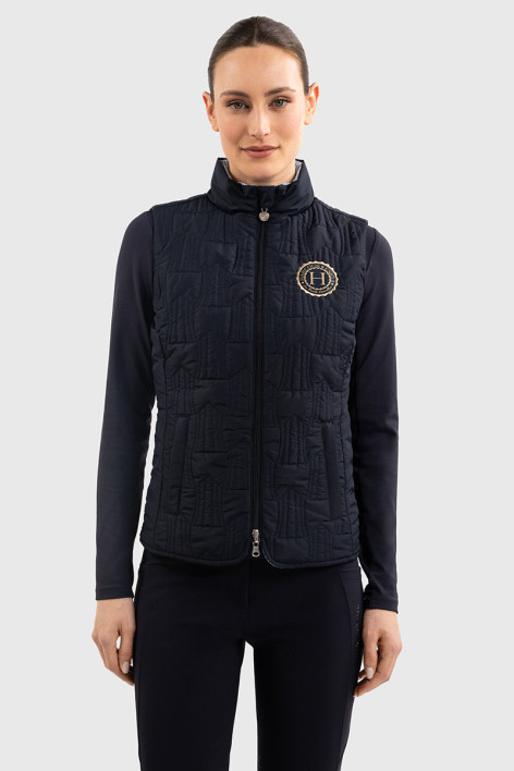 QUICKSTARA Bodywarmer Reversible CSIO LA BAULE - Marine/Marinière Himmelblau