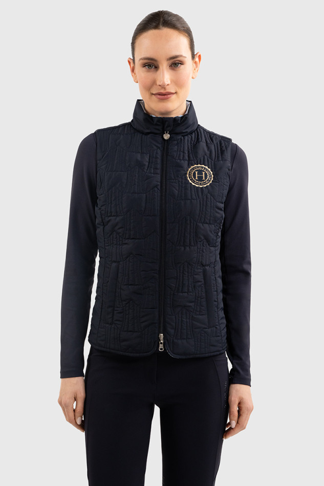 QUICKSTARA Bodywarmer reversibile CSIO LA BAULE - Marine/Marinière Ciel QUICKSTARA Bodywarmer reversibile CSIO LA BAULE - Marine/Marinière Ciel