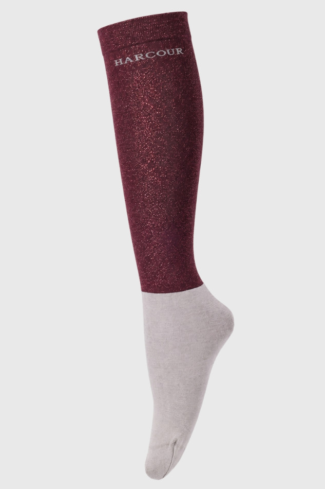 Vaela Glitter Socks (X2) - Aubergine