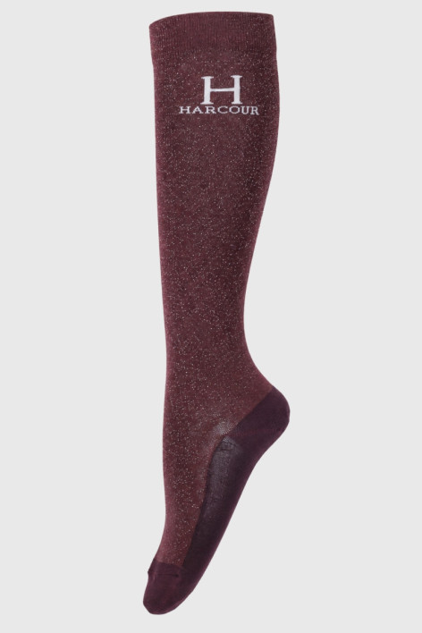 Happy Pailletten-Socken (x2) - Aubergine